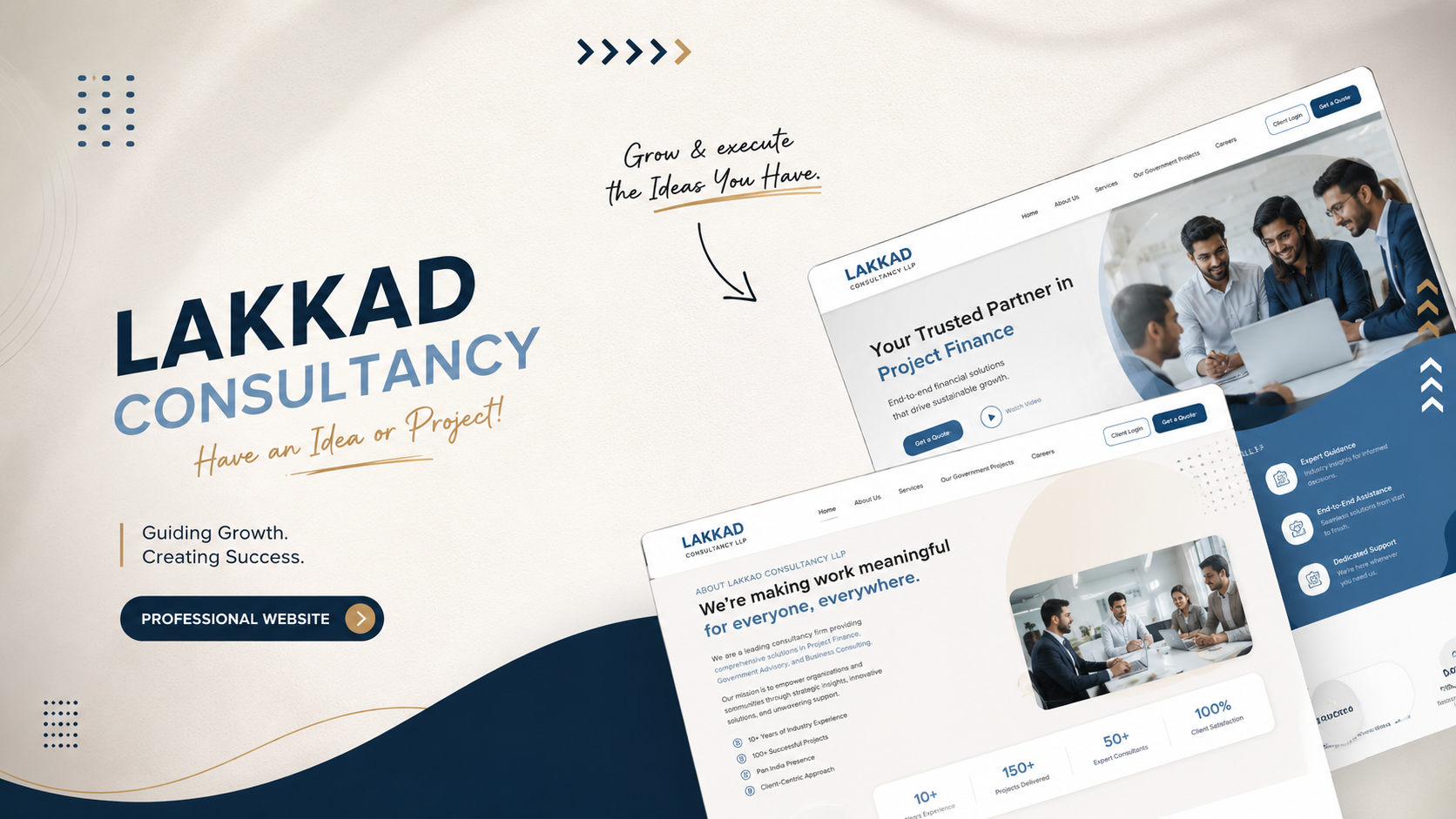 Screenshot of Lakkad Consultancy  project