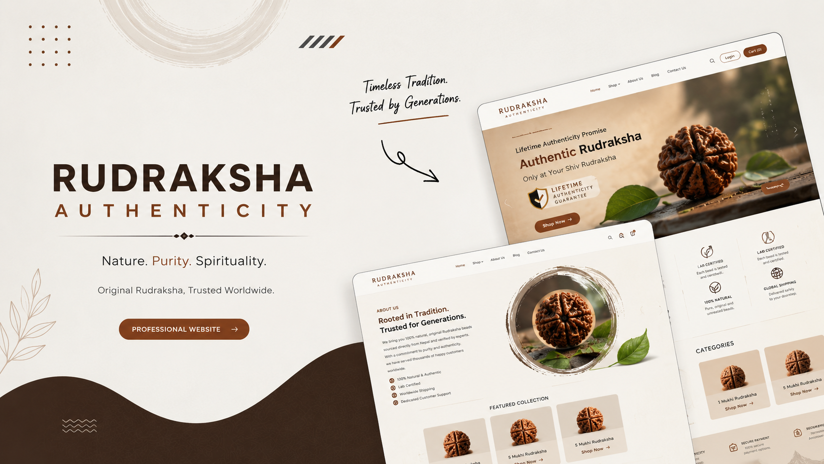 Screenshot of Rudraksha Ecommerce project