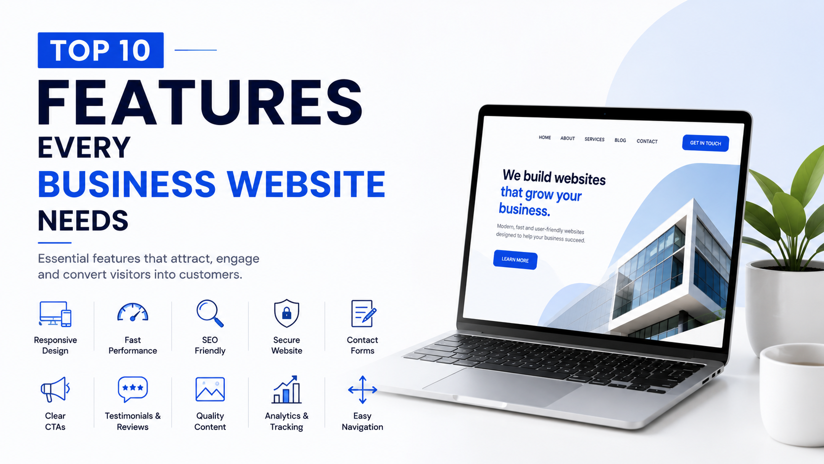Cover image for Top 10 Business Website Features Every Business Website Needs in 2026