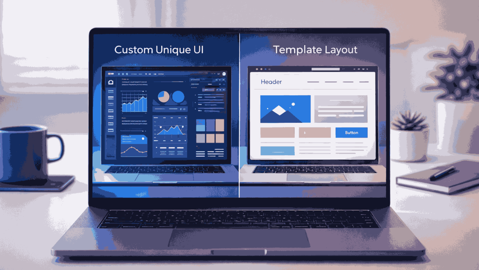 Custom vs Template websites : Features, Pricing and benefits Explained